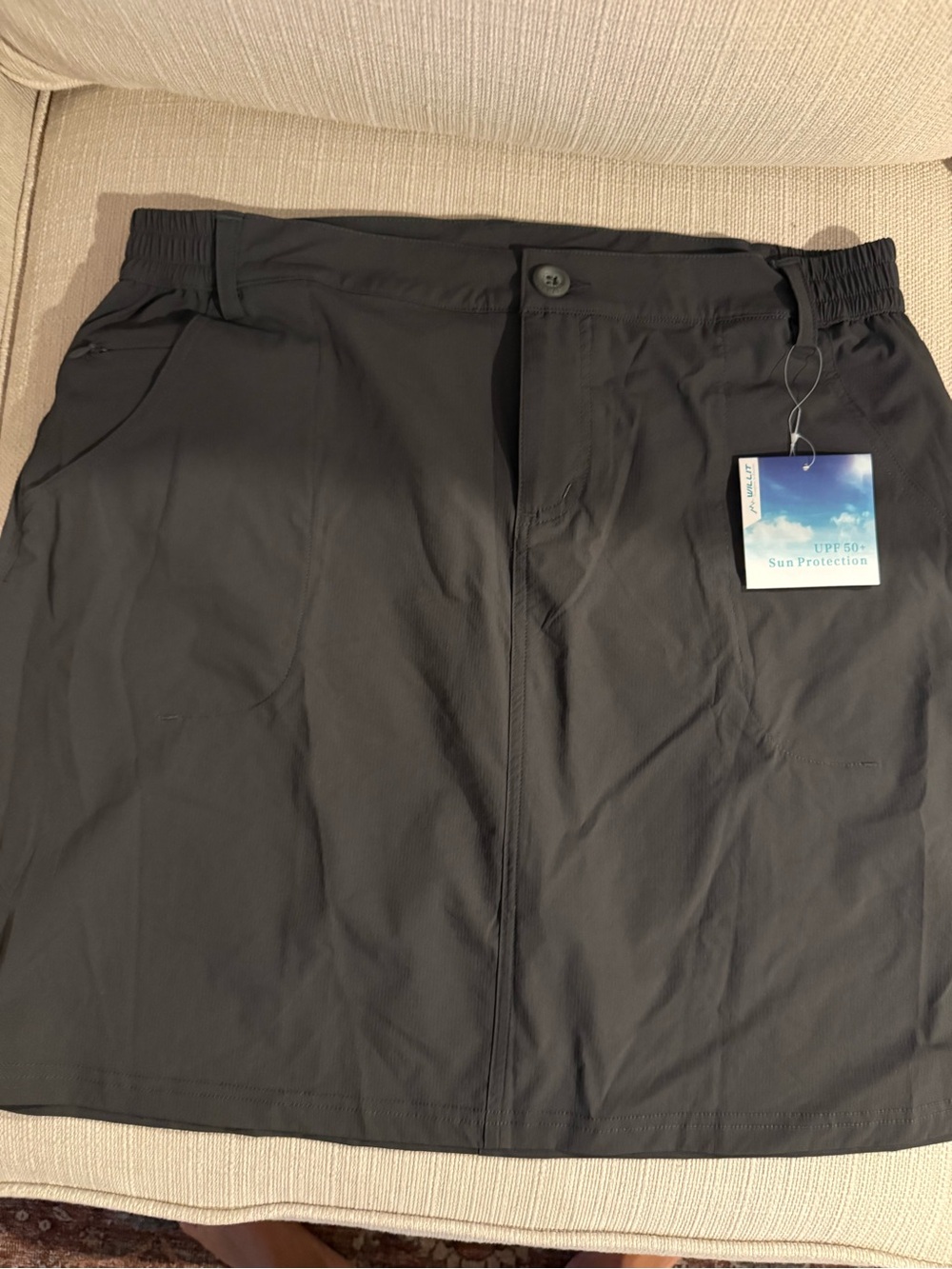 Willit women's grey skort Performance Shorts with UPF Sun Protection golf tennis